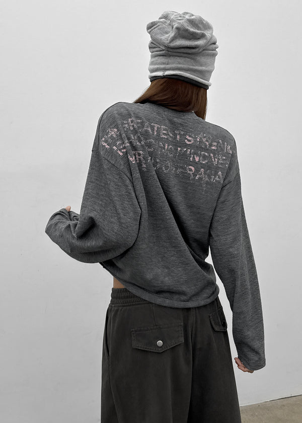 Shunt Slub Lettering Long Sleeve Tee