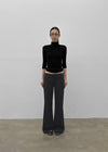 Pounon 3/4 length high neck knit