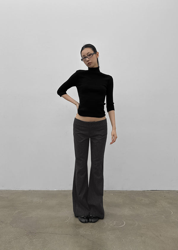 Fanis Low-waist Wool Bootcut Slacks