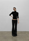 Pounon 3/4 length high neck knit