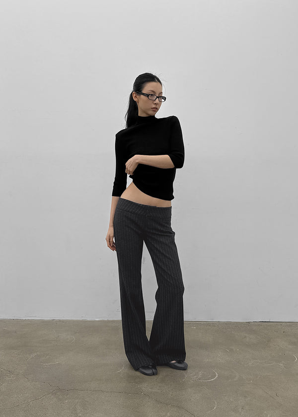 Fanis Low-waist Wool Bootcut Slacks
