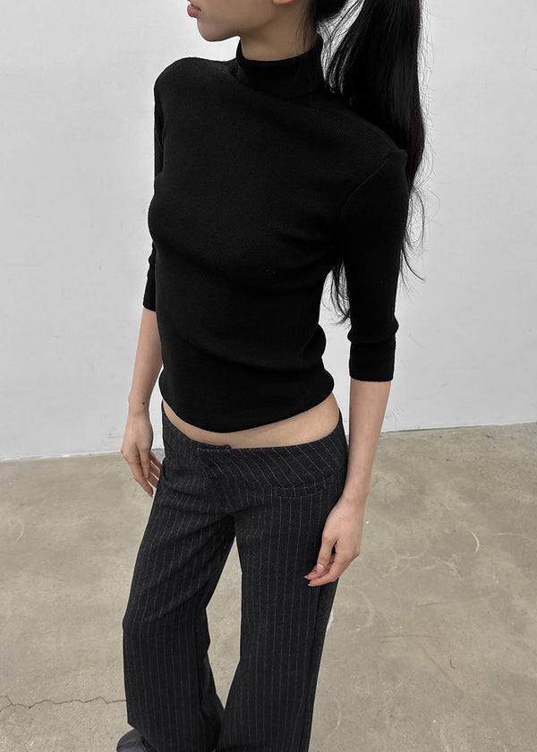 Fanis Low-waist Wool Bootcut Slacks