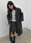 Pennyol Quilted Wool Long Coat (50% Wool)