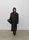 Pennyol Quilted Wool Long Coat (50% Wool)