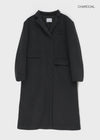 Pennyol Quilted Wool Long Coat (50% Wool)