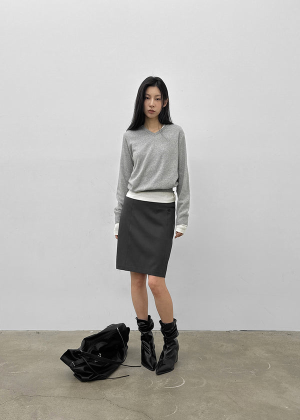 Tanker Lambswool V-neck Knit