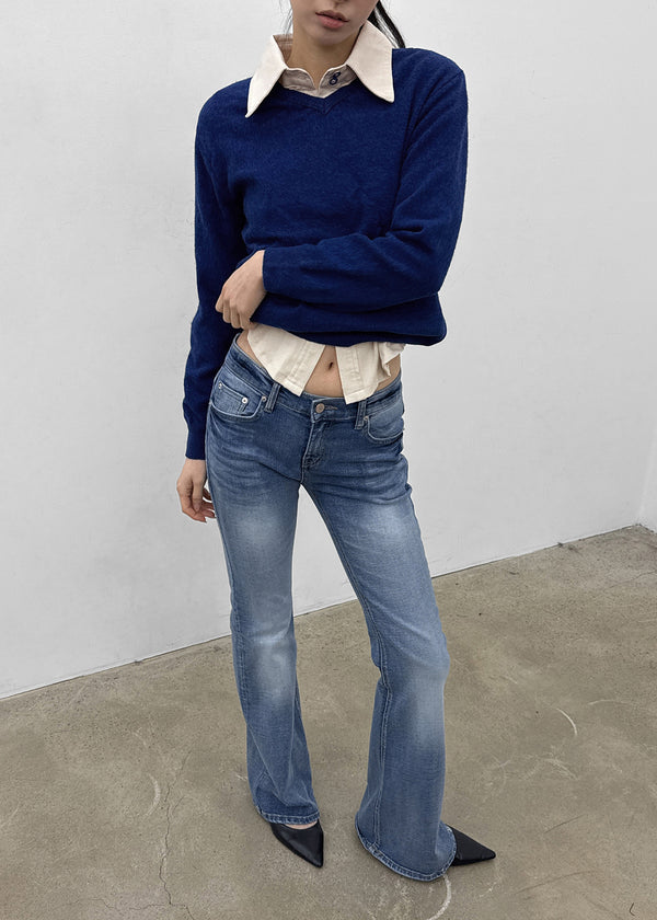 Tanker Lambswool V-neck Knit