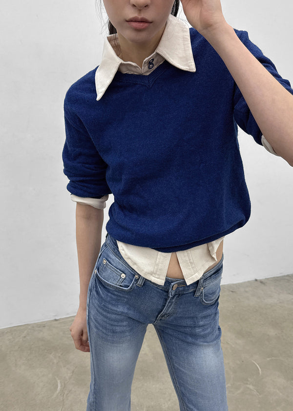 Tanker Lambswool V-neck Knit