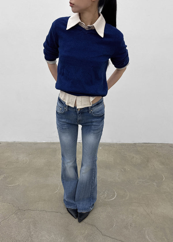 Tanker Lambswool V-neck Knit