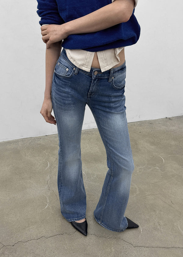 Creeby Soft Low-Waist Bootcut Denim Pants