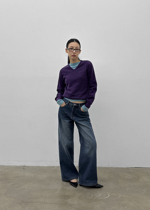 Tanker Lambswool V-neck Knit