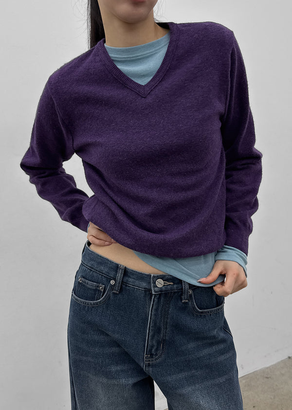 Tanker Lambswool V-neck Knit