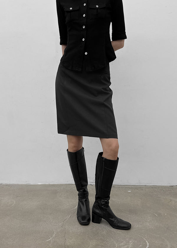 Kansha Low-waist Pocket Midi Skirt