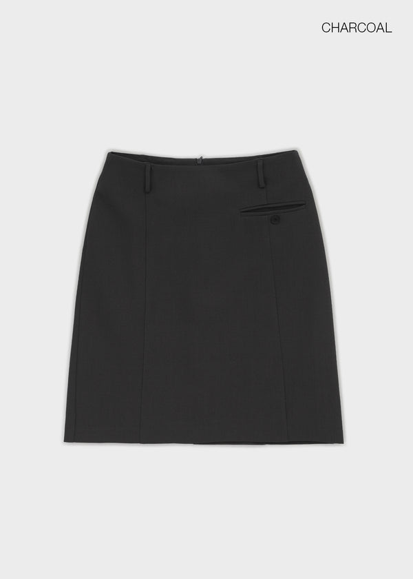Kansha Low-waist Pocket Midi Skirt