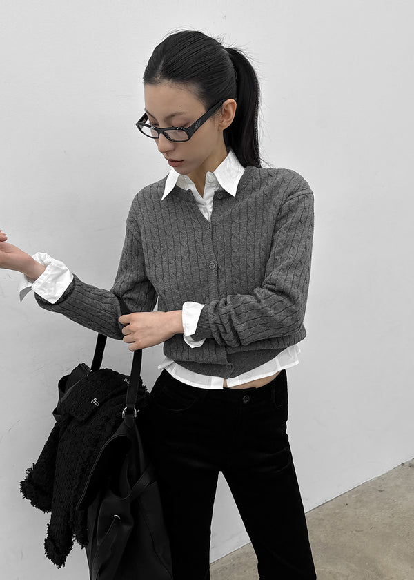 Cool cable knit cardigan