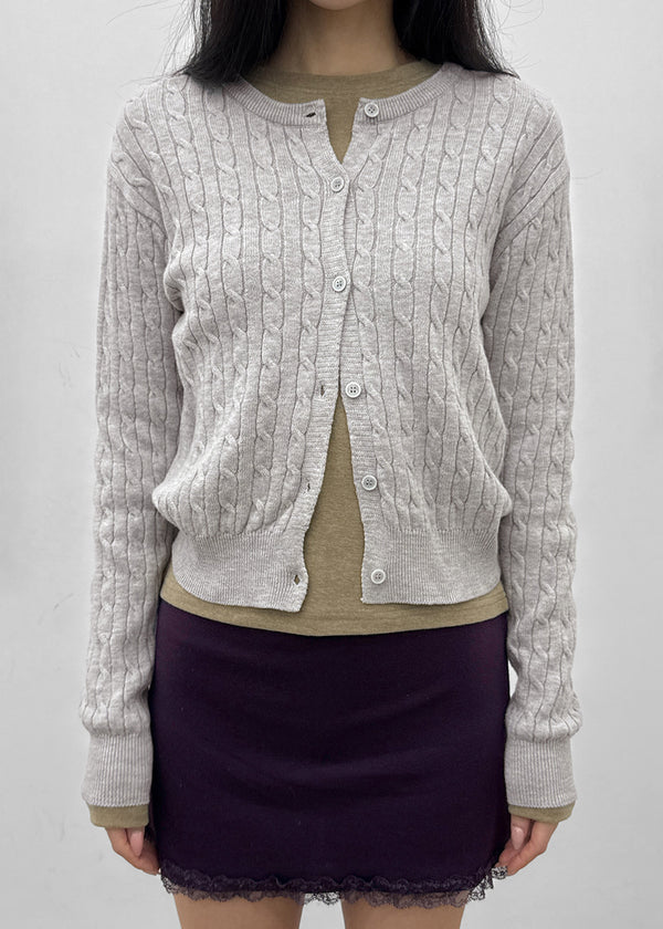 Cool cable knit cardigan