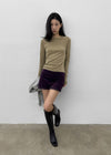 Picut lace mini skirt pants