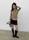 Picut lace mini skirt pants