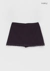 Picut lace mini skirt pants