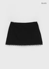 Picut lace mini skirt pants