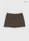 Picut lace mini skirt pants