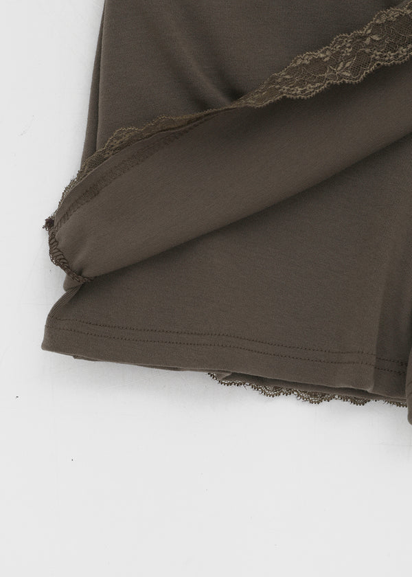 Picut lace mini skirt pants