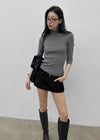 Pounon 3/4 length high neck knit