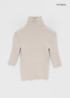 Pounon 3/4 length high neck knit