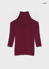 Pounon 3/4 length high neck knit