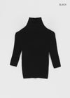 Pounon 3/4 length high neck knit