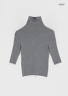 Pounon 3/4 length high neck knit