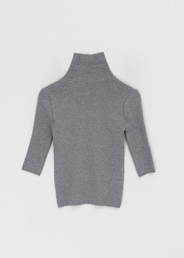 Pounon 3/4 length high neck knit