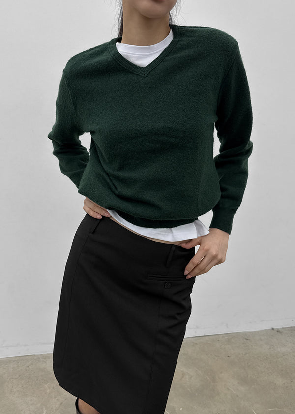 Tanker Lambswool V-neck Knit