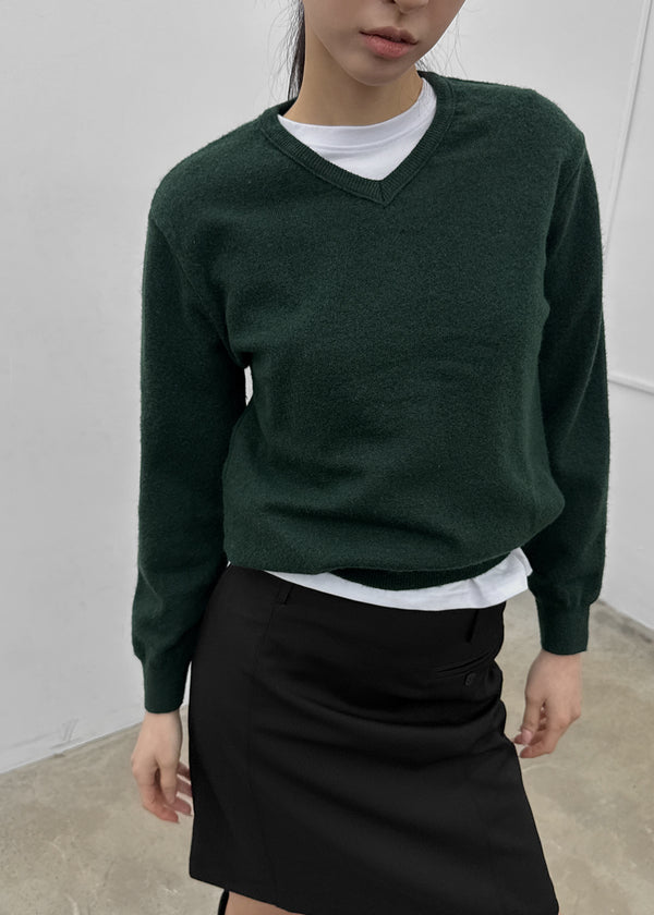 Tanker Lambswool V-neck Knit