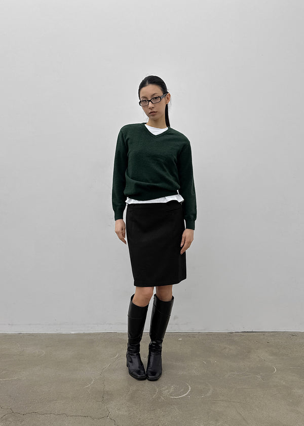 Tanker Lambswool V-neck Knit