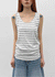 Cieron Striped U-neck Long Sleeveless
