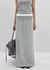Kabdo Color-block Layered Banding Long Skirt