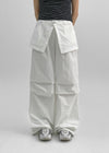 Tinen Nylon Layered Skirt Pants
