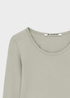 [B-BASIC] Camiseta de manga larga U-Neck de algodón modal básico (2 TAMAÑOS)