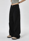 (UNISEX) mirror wide cotton pants