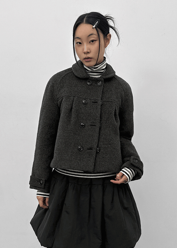 Kasha Double Button Short Coat (2 Oz)