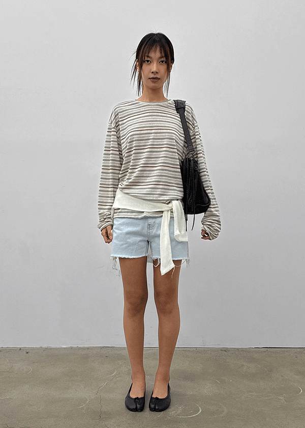 Boen Striped Summer Long Sleeve Tee
