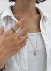 Kapha Circle Silver Ball Ring