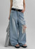 Rildy Distressed Wide Denim Pants