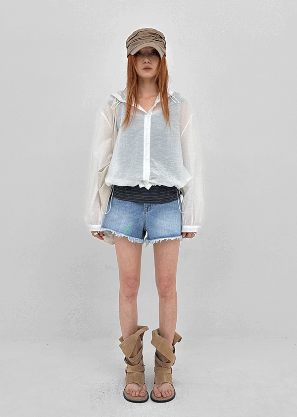 Sierreu Hood String Windbreaker