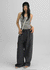 Toureng Stripe Halter Sleeveless (built-in Cap)
