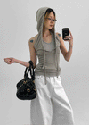 Elenne Two-Way Hooded Sleeveless Top