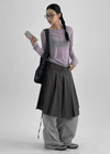 Hoscom Pleats Rab Midi Skirt