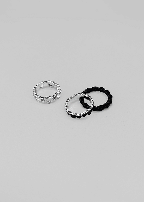 Dupois Heart 3-Set Ring