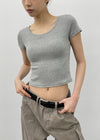 [MADE] Easy Basic V-Neck U-Neck Short Sleeve T-shirt (Built-in Cap)